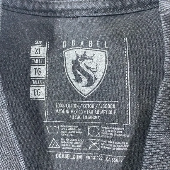 King Queen Skull T-Shirt XL Black Grey White Streetwear Hip Hop Cali Style - Picture 3 of 3